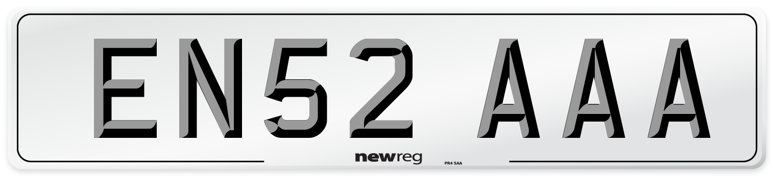 EN52 AAA Number Plate from New Reg